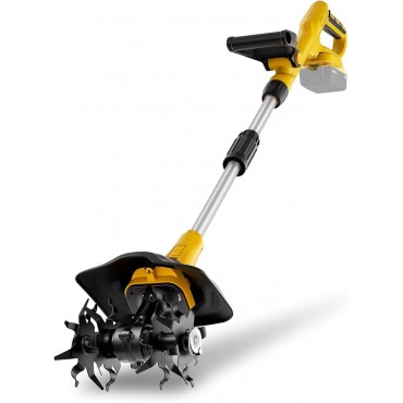 Cordless Garden Tiller Cultivator, Compatible with DeWalt 20V MAX Battery, 360 RPM High Torque, 9" Width x 7" Depth, Lightweight Garden Soil Tool for Weeding, Tool Only-Battery Not Included