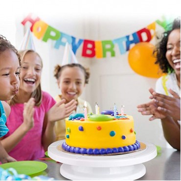 Cake Decorating Turntable,Thsinde Cake Decorating Supplies With Decorating Comb/Icing Smoother(3pcs),2 Icing Spatula With Sided & Angled 