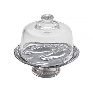 Anchor Hocking Monaco Cake Set with Ribbed Dome 