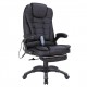 NRG Heated Vibrating Executive Ergonomic Massage Chair Office Black Chair w/Footrest