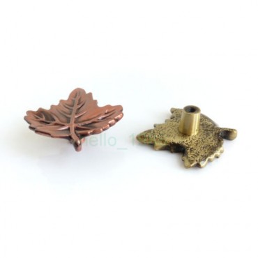 Antique Rural Leaf Cabinet Knobs Cupboard Handles Kitchen Furniture Drawer Pulls