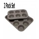 Silicone Baking Cake Pans Kitchen Cookware Kitchen Muffin Pan Cupcakes Circle 8 x 8 Inch Pie Pan (Gray (Muffin) Set)
