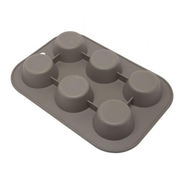 Silicone Baking Cake Pans Kitchen Cookware Kitchen Muffin Pan Cupcakes Circle 8 x 8 Inch Pie Pan (Gray (Muffin) Set)