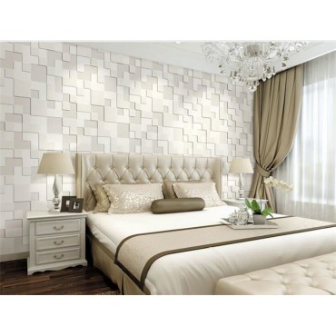 10M Modern Wall 3D Mosaic Living Room Non-woven Wallpaper Tv Background