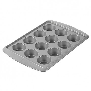 Wilton Ever-Glide Non-Stick Bakeware Set, 9-Piece - Loaf Pan, Oblong pan, 12-Cup Muffin Pan, Round and Square Cake Pans, Large Cookie Pan, Medium Cookie Pan, 24-Cup Mini Muffin Pan, Cooling Grid
