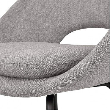 Rivet Modern Upholstered Orb Office Chair, 24.4" W, Light Grey