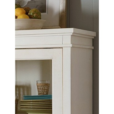 Liberty Furniture Summerhill Dining Display Cabinet, Rubbed Linen White Finish