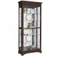 Pulaski P021575 Harley Diamond Etched Sliding Door Curio Display Cabinet, 36.5" x 14.75" x 81.75", Brown