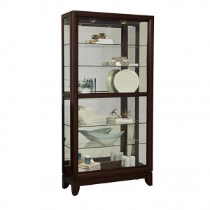Pulaski Large Two Way Sliding Door Curio Cabinet, 42" x 15" x 83"