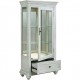 Pulaski P020025 Traditional Antique 2 Shelves Curio Display Cabinet with LED Light, 30" x 14" x 60.5"